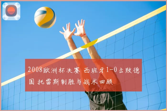 2008欧洲杯决赛 西班牙1-0击败德国 托雷斯制胜与战术回顾