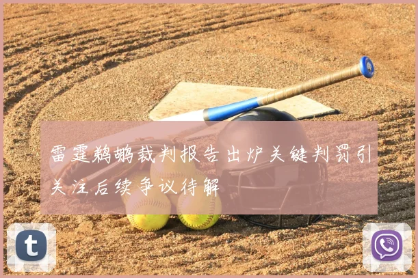 雷霆鹈鹕裁判报告出炉关键判罚引关注后续争议待解